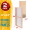 6" x 24" Unfinished Cradled Wood Panels for Painting, Gallery 1-1/2" Deep (2 Pack) - Artist Depth Wooden Wall Canvases - Mixed-Media Craft, Acrylic, Oil, Encaustic, Paint Pouring